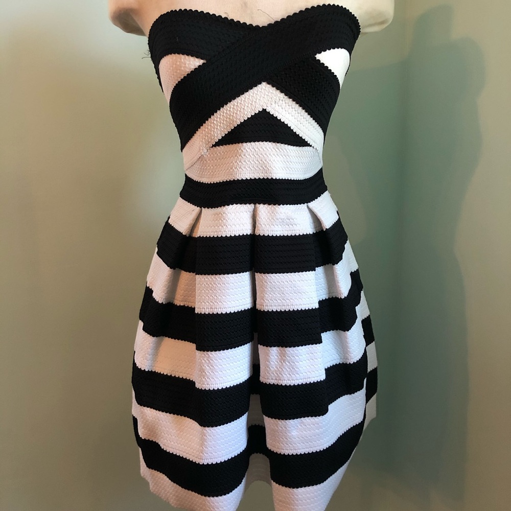 Strapless mini dress